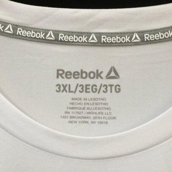 Reebok Stark White Classic Delta Core Short Sleeve Athletic Tee Men’s 3XL - Picture 2 of 7